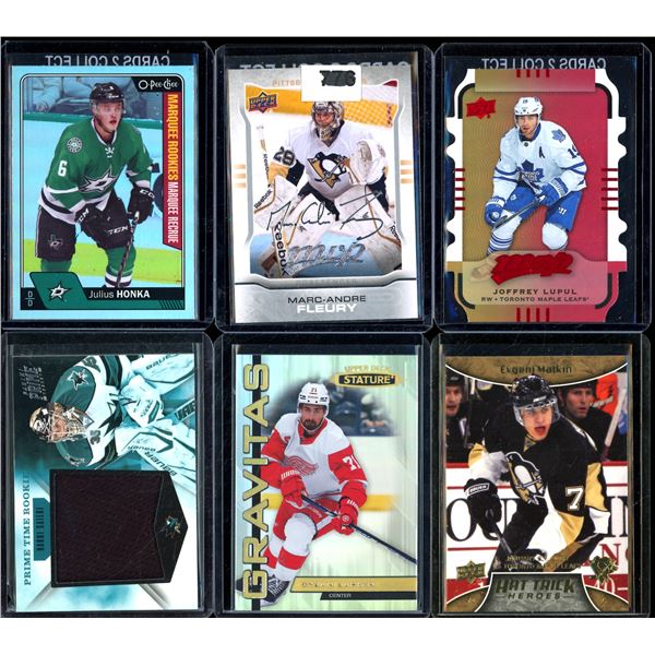 Lot Of 6 Hockey Rookies & Insert Cards Various Teams & Players