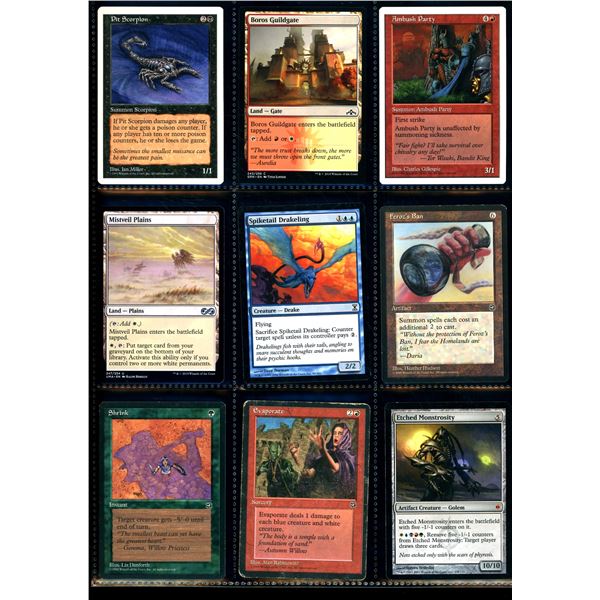 Lot Of 9 Various Magic The Gathering Cards Various Sets & Colors
