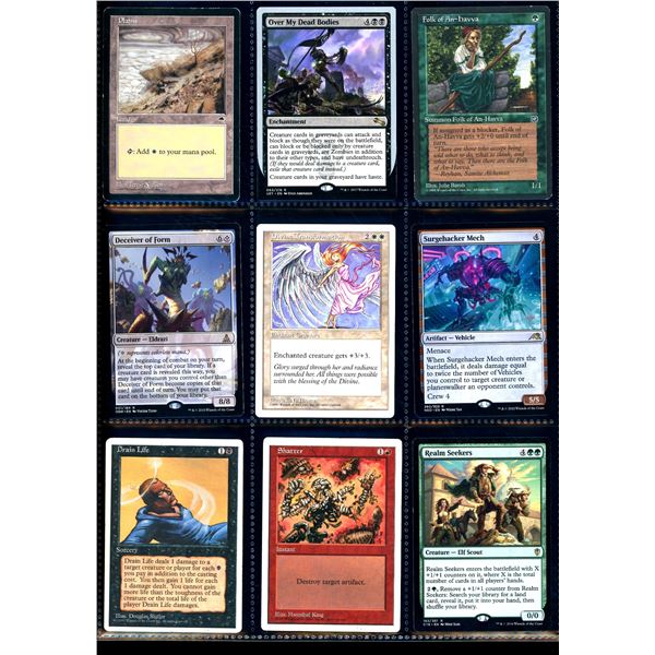 Lot Of 9 Various Magic The Gathering Cards Various Sets & Colors