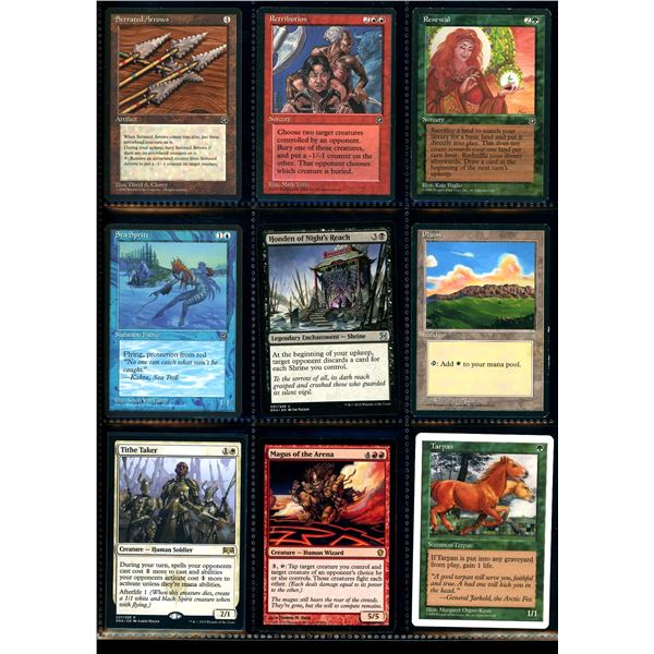 Lot Of 9 Various Magic The Gathering Cards Various Sets & Colors