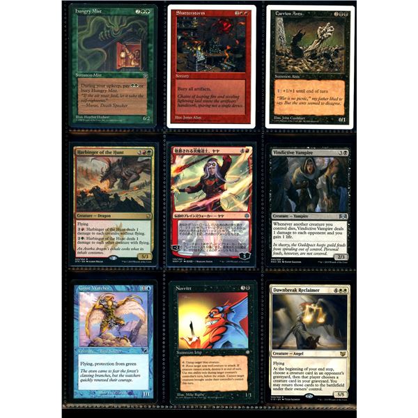 Lot Of 9 Various Magic The Gathering Cards Various Sets & Colors