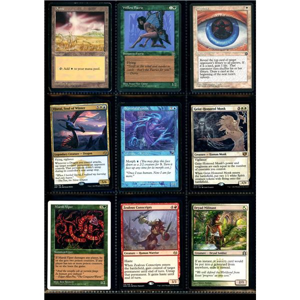Lot Of 9 Various Magic The Gathering Cards Various Sets & Colors