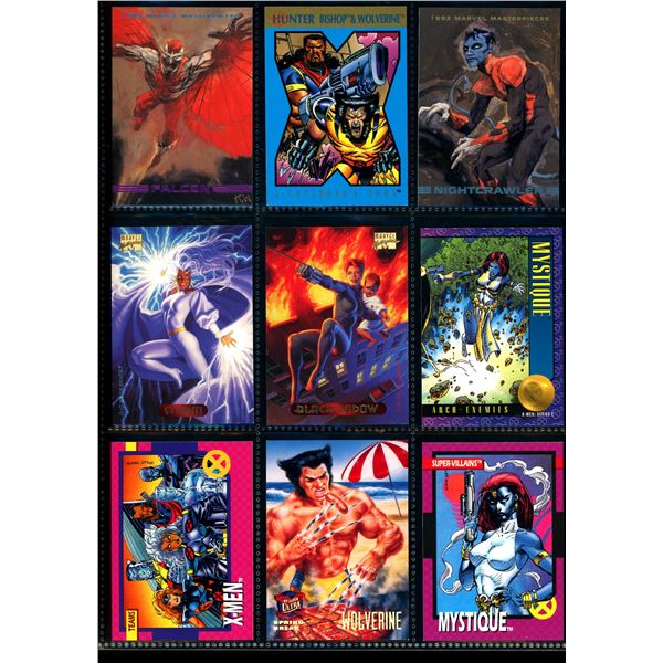 Lot Of 9 Various Marvel Collector Cards