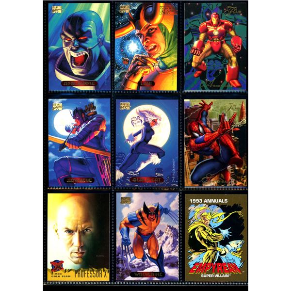 Lot Of 9 Various Marvel Collector Cards