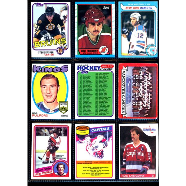 Lot of 9 Various Vintage Hockey Cards Various Teams Sets & Players