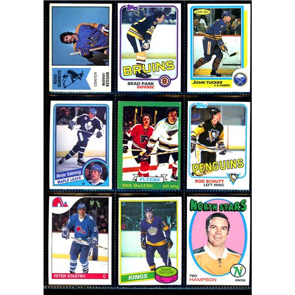 Lot of 9 Various Vintage Hockey Cards Various Teams Sets & Players