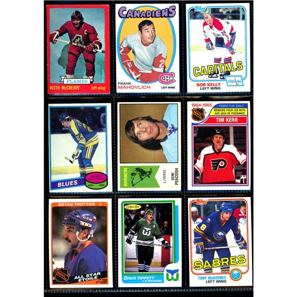 Lot of 9 Various Vintage Hockey Cards Various Teams Sets & Players