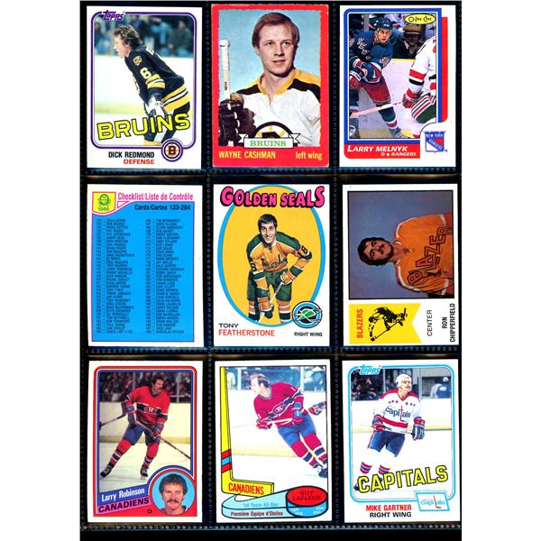 Lot of 9 Various Vintage Hockey Cards Various Teams Sets & Players
