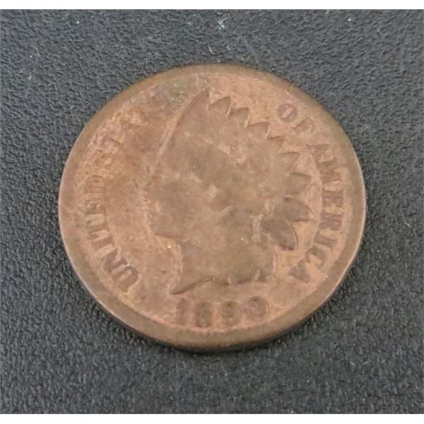 1890 USA Indian Head Penny 1 Cent Coin