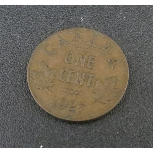 1927 Canadian Penny One Cent Coin
