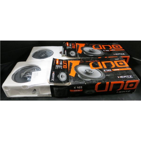4 New Hertz Uno X 165 6.5" 16.5cm Car Audio 2 Way Coaxial Speakers Retails $150+ per Set