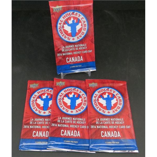 4 Sealed Packs of 2016 National Hockey Card Day Packs 5 Cards Per Pack