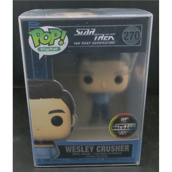 New Funko Pop NFT Star Trek Wesley Crusher #270 with soft case BV $135