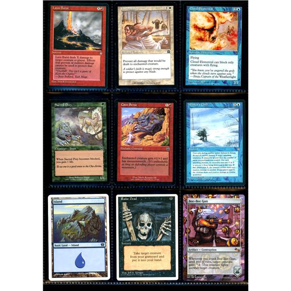 Lot Of 9 Various Magic The Gathering Cards Various Sets & Colors