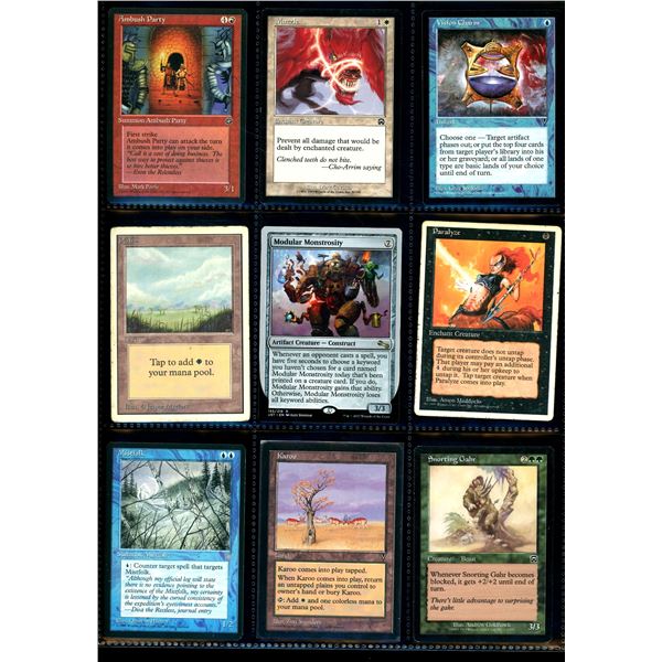 Lot Of 9 Various Magic The Gathering Cards Various Sets & Colors