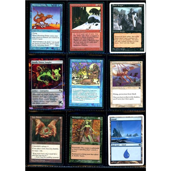 Lot Of 9 Various Magic The Gathering Cards Various Sets & Colors
