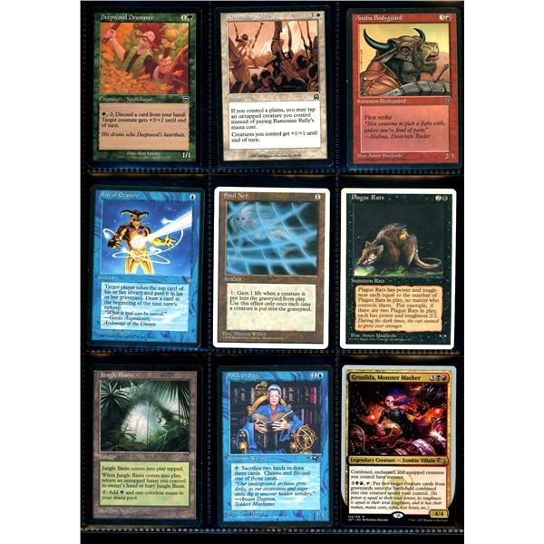 Lot Of 9 Various Magic The Gathering Cards Various Sets & Colors