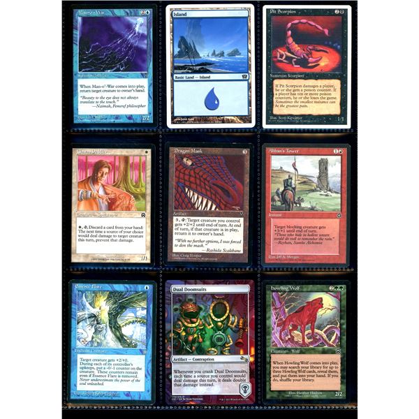 Lot Of 9 Various Magic The Gathering Cards Various Sets & Colors