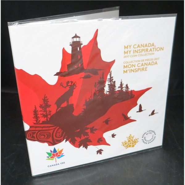 RCM 2017 My Canada My Inspiration 5 Coin Set With Glow in the Dark Toonie & Colorized Quarter