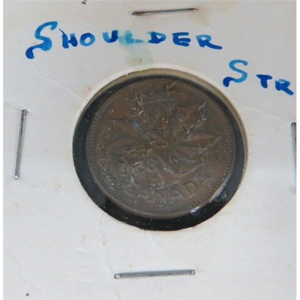 1953 Canadian Penny Shoulder Strap