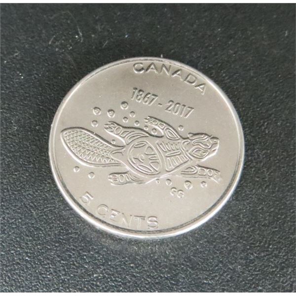 2017 Canada 5-cent Coin - 150th Birthday of Canada Coin