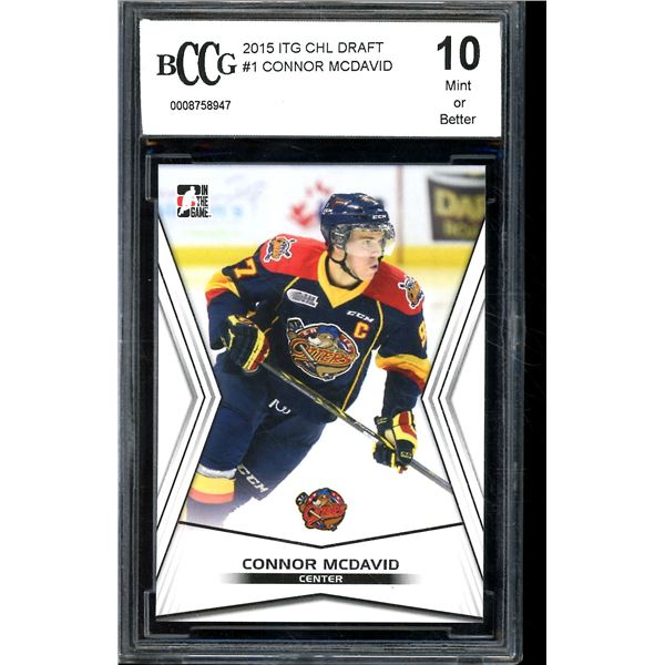 2015 ITG CHL Draft Connor McDavid BCCG 10 Mint