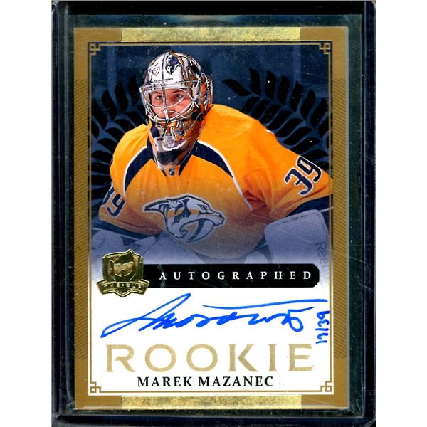 2013-14 The Cup Gold Rainbow #99 Marek Mazanec Rookie Autograph 17/39 BV $35