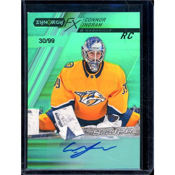 2020-21 Synergy FX Rookies Green Connor Ingram Autographed 30/99 BV $30
