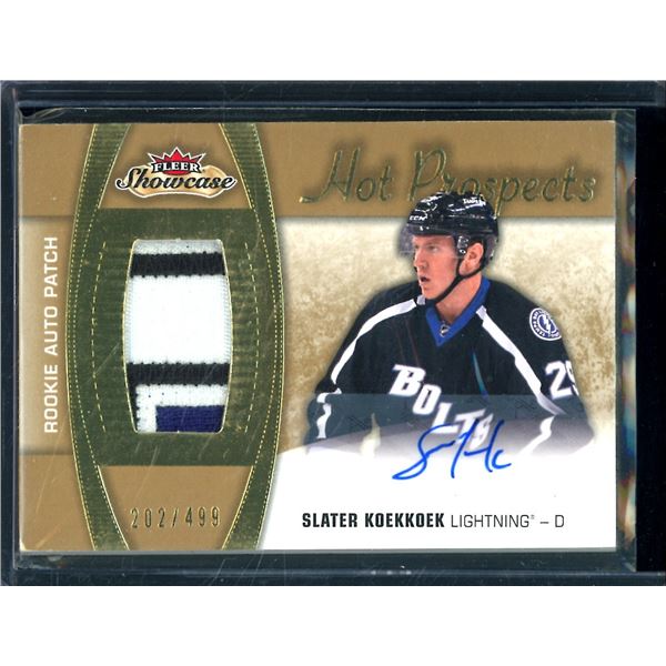2015-16 Fleer Showcase #166 Slater Koekkoek JSY AU 202/499
