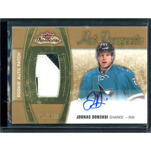 2015-16 Fleer Showcase #151 Joonas Donskoi JSY AU 147/499 RC