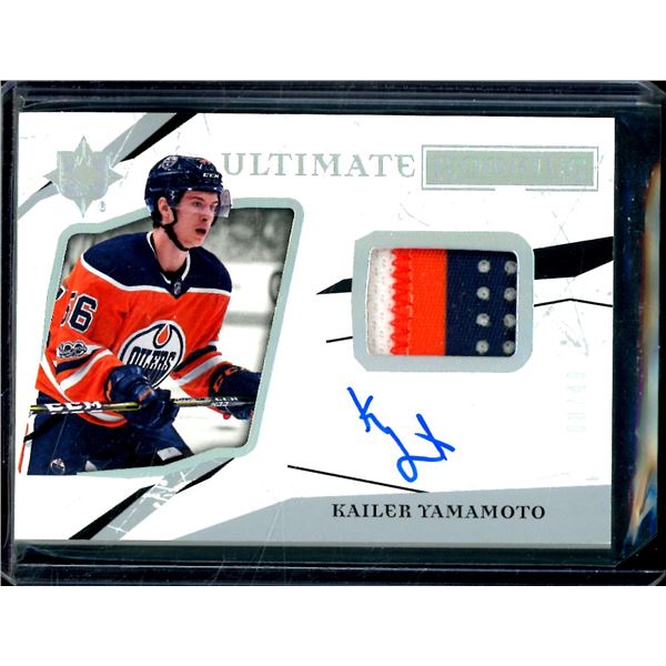 2017-18 Ultimate Collection Rookie Patches #80 Kailer Yamamoto AU 8/49 BV $140