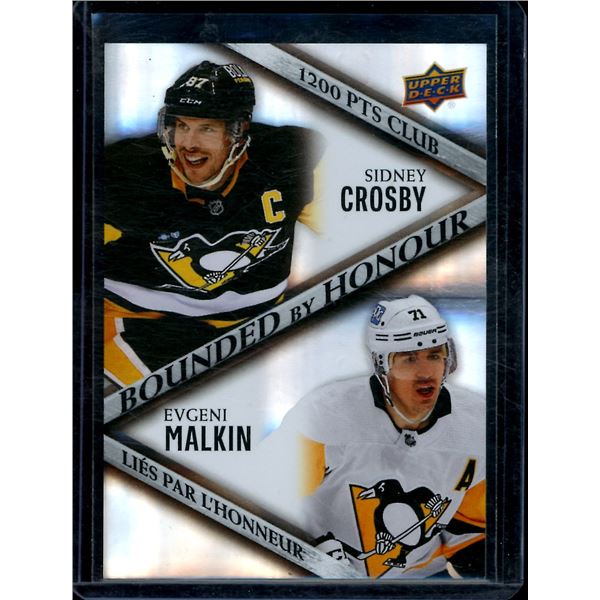 2023-24 Upper Deck Tim Hortons Greatest Duos Bounded by Honour Sidney Crosby/Evgeni Malkin BV $100