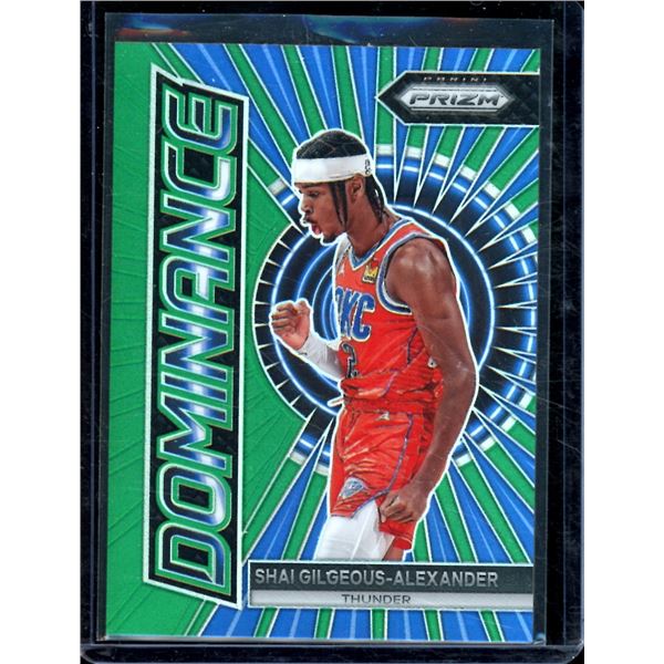2023-24 Panini Prizm Dominance Prizms Green #22 Shai Gilgeous-Alexander