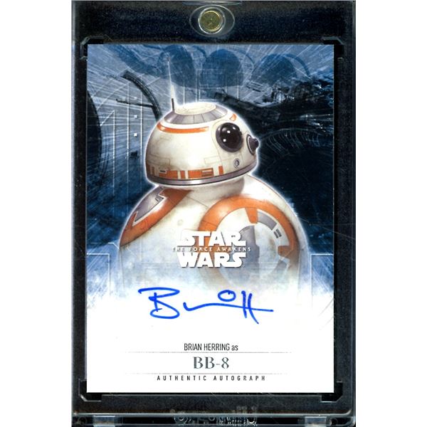 2016 Topps Star Wars The Force Awakens Autograph Brian Herring as BB-8 BV $170