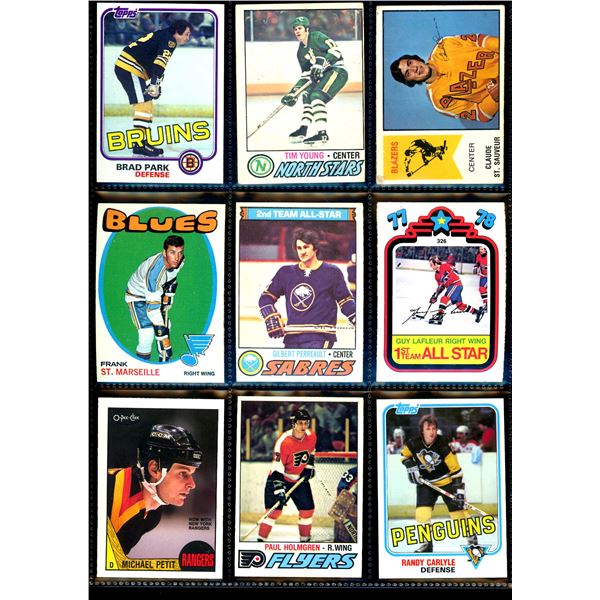 Lot of 9 Various Vintage Hockey Cards Various Teams Sets & Players