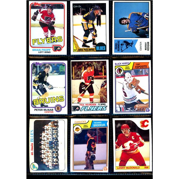 Lot of 9 Various Vintage Hockey Cards Various Teams Sets & Players