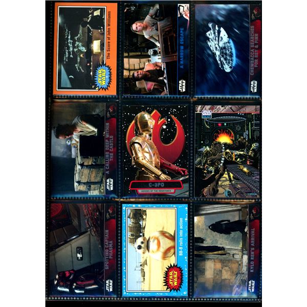 Lot of 9 Various Star Wars Collector Cards Including Inserts & Chrome Cards