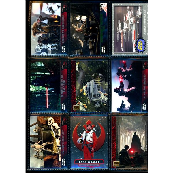 Lot of 9 Various Star Wars Collector Cards Including Inserts & Chrome Cards