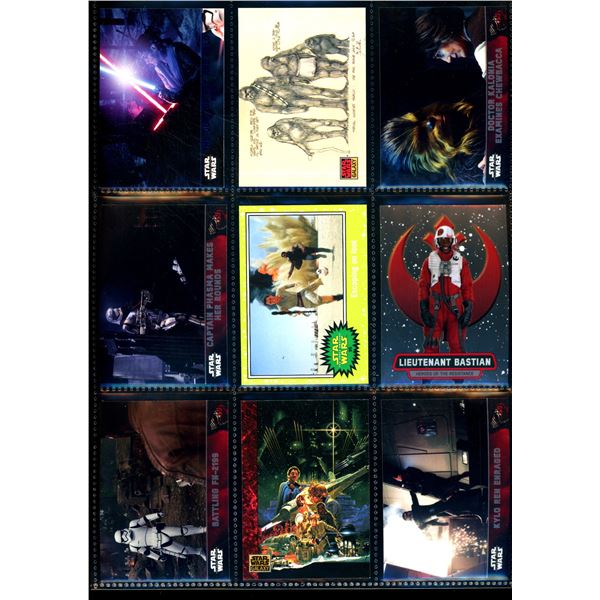 Lot of 9 Various Star Wars Collector Cards Including Inserts & Chrome Cards