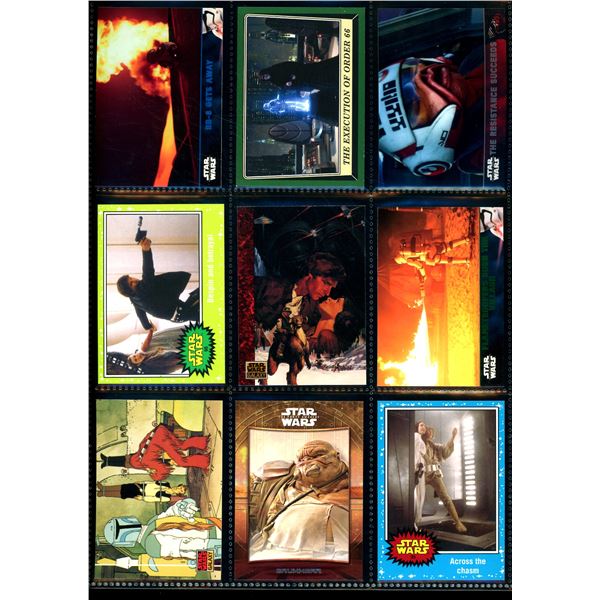 Lot of 9 Various Star Wars Collector Cards Including Inserts & Chrome Cards