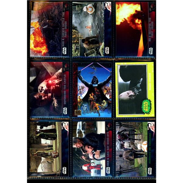 Lot of 9 Various Star Wars Collector Cards Including Inserts & Chrome Cards