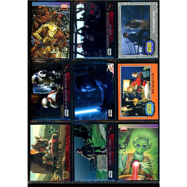 Lot of 9 Various Star Wars Collector Cards Including Inserts & Chrome Cards