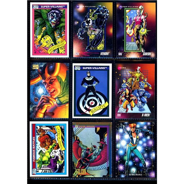 Lot Of 9 Various Marvel Collector Cards