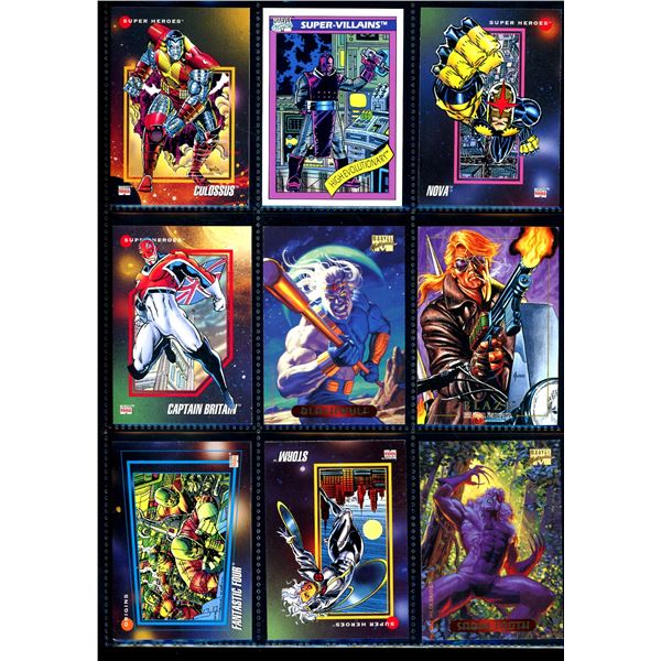 Lot Of 9 Various Marvel Collector Cards