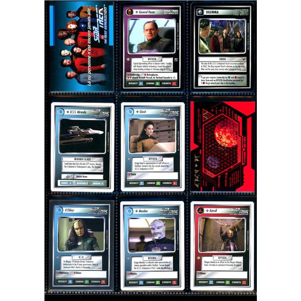 Lot Of 9 Various Star Trek Collector Cards