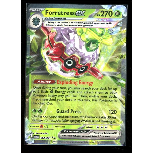 Pokemon Forretress ex - 002/091 - Double Rare Paldean Fates Holo