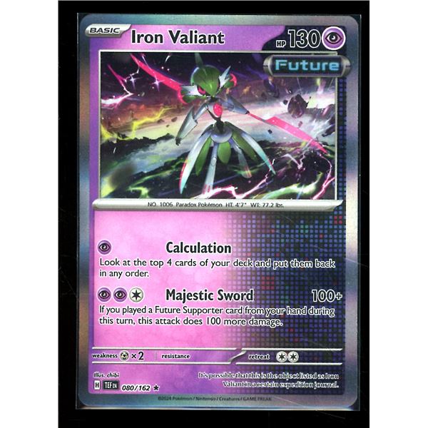 Pokemon Iron Valiant 080/162 Holo Rare - Temporal Forces