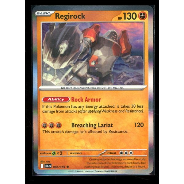 Pokemon Regirock 082/159 Holo Rare Journey Together