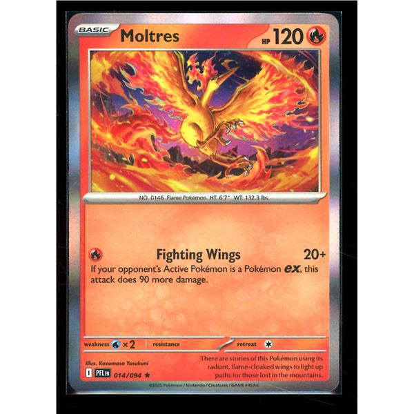 Pokemon Moltres Holo Rare Phantasmal Flames 014/094