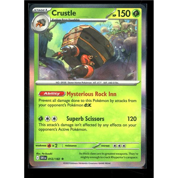 Pokemon Crustle Rare Holo 012/182 Destined Rivals